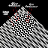 Stahl Lochblech Hexagonal HV2-2,5 - 1,0mm dick - Weiß
