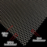 Stahl Lochblech Hexagonal HV6-6,7 - 1,5mm dick