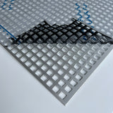 Aluminium Eloxiert - Lochbleche QG8-12 - 1,5mm dick einseitig foliert