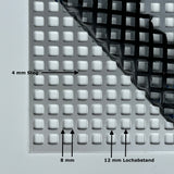 Aluminium Eloxiert - Lochbleche QG8-12 - 1,5mm dick einseitig foliert