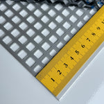 Aluminium Eloxiert - Lochbleche QG8-12 - 1,5mm dick einseitig foliert