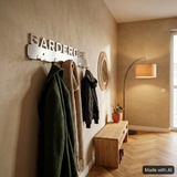 Stainless steel wall hook coat rack - 40cm wide - 1.5mm thick - sanded on both sides