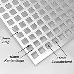 Galvanized steel perforated sheet QG10-15 - 1.5mm thick