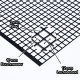 Stahl verzinkt Lochblech Schwarz QG10-12 t=2,0mm