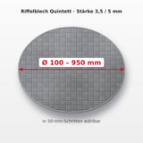 Ronde Aluminium Riffelblech Duett - 1,5/2mm dick