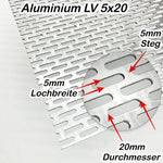 Aluminium Lochblech LV5x20 - 2,0mm dick