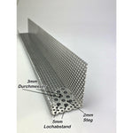 Aluminum - gravel stop rail with 2 edges - RV3-5 - 1000mm long
