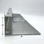 Aluminum gravel stop bar with 3 edges - RV3-5 - 1000mm long