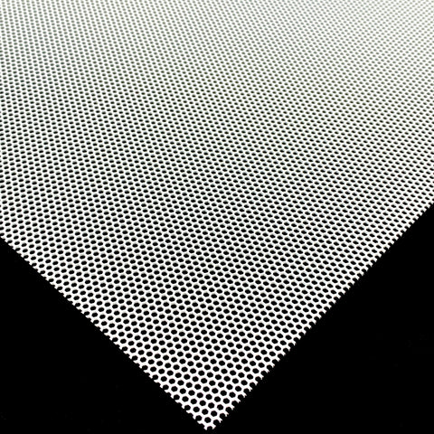 Stahl Lochblech Hexagonal HV2-2,5 - 1,0mm dick - Weiß