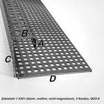 Aluminum - gravel stop strip with 3 edges - RV5-8 - 1000mm long